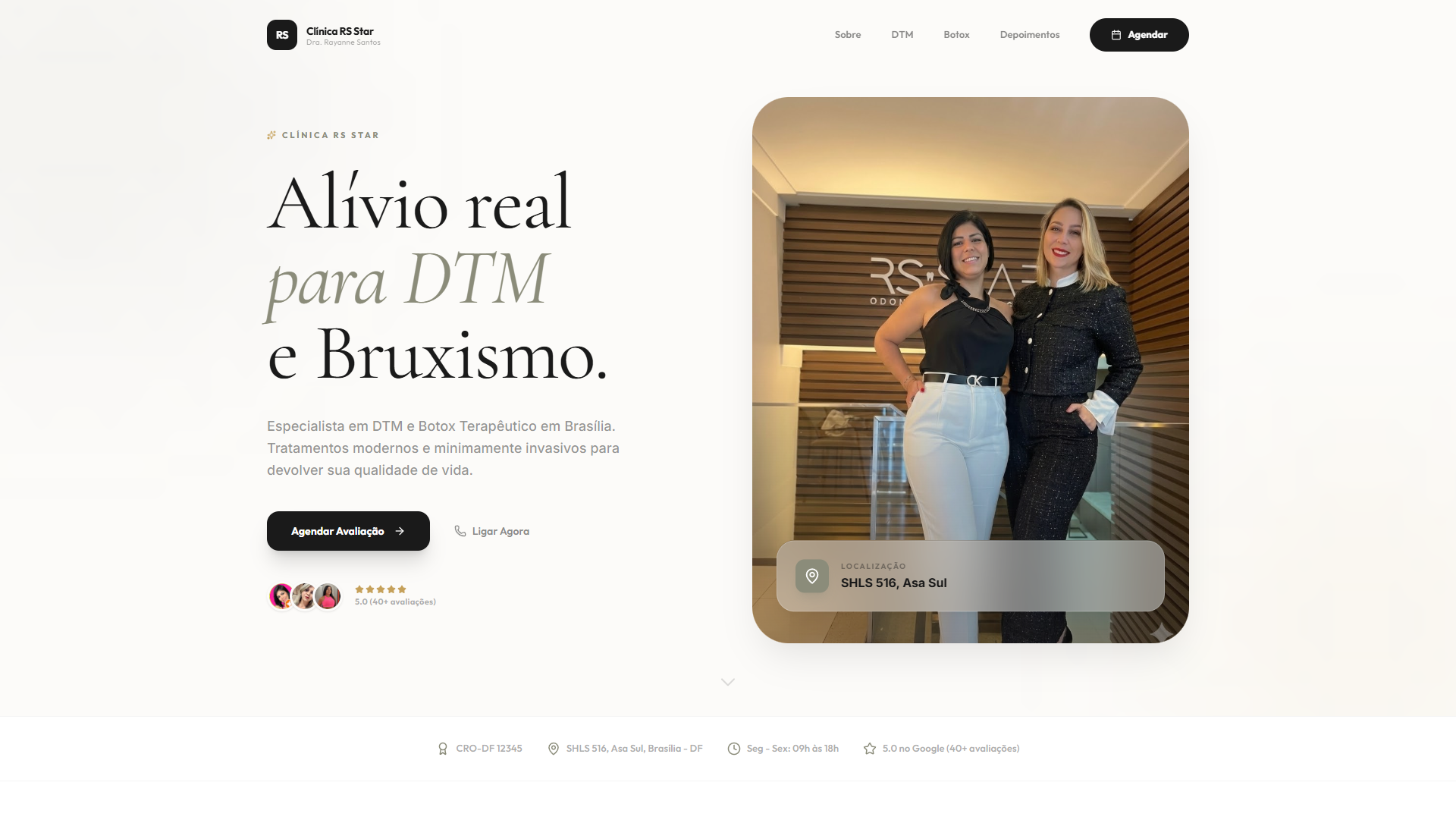 Clínica RS Star Landing Page